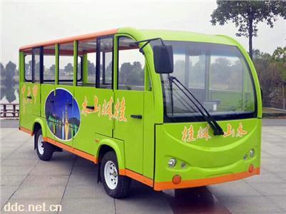  绿能达封闭电动观光车14座